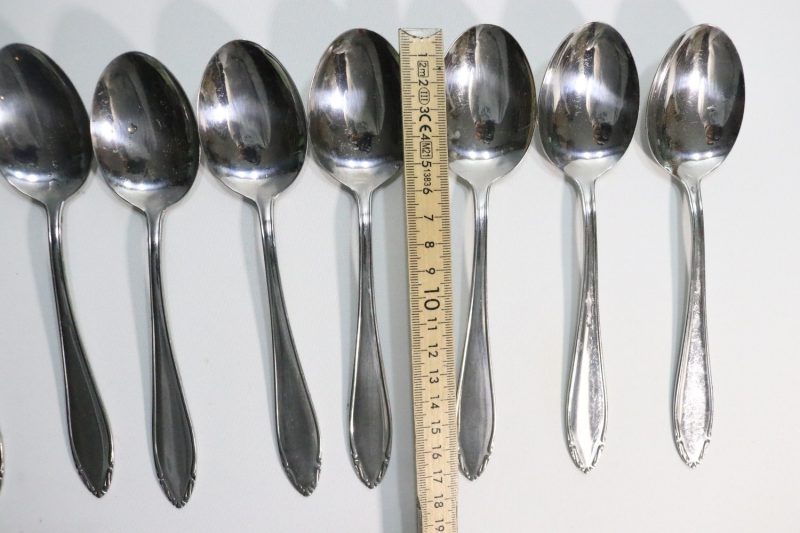 Set med 12 Kaffeskedar – Svenskt Rostfritt Stål, 17,5 cm