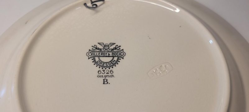 Vintage tysk tallrik Villeroy & Boch, Dresden 6329