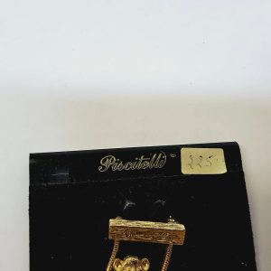 Vintage Piscitelli Brosch – Lekfull Design med Apa på Gunga