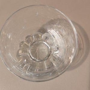 Glasservis 10 delar, Svensk Kristall, höjd: 7 cm, dekor med stjärnor