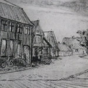 Charmigt Stadsmotiv – Signerat Provtryck från 1951