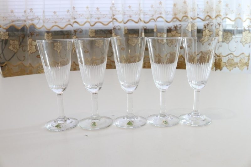 Glasservis, 5st glas, Kosta, F-& HL Kristall, D=4,5cm H= 11,5cm