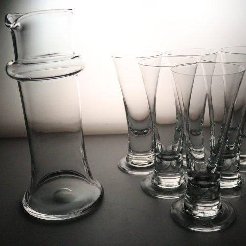 SIGNE PERSSON-MELIN, Boda, "Sangria", 6 st glas på fot, 1 tillbringare
