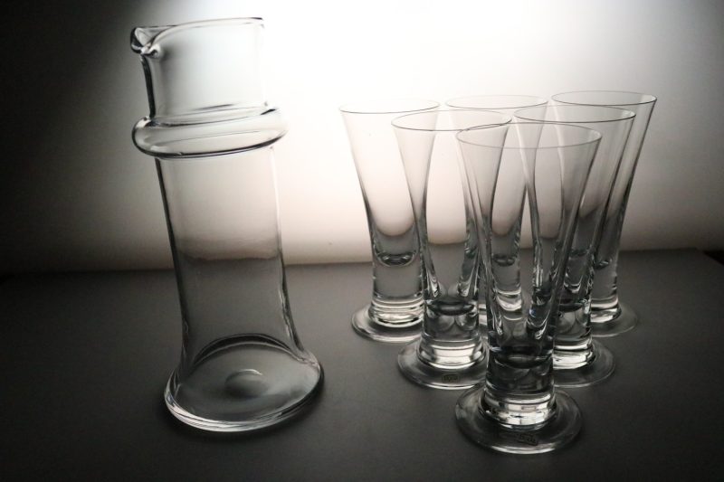 SIGNE PERSSON-MELIN, Boda, "Sangria", 6 st glas på fot, 1 tillbringare