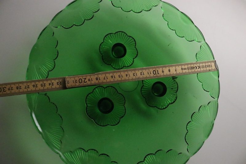 Uppläggningsfat i Art Deco stil - glas 27cm