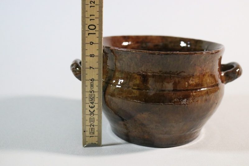 Äldre keramikkruka - Krus - troligen 1800-tal - Brun - Höjd ca 9cm