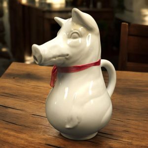 Charmig Staffordshire Gris-Kanna med Vintage Design