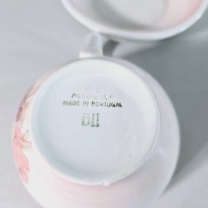 Kopp med fat, RB ALCOBACA, made in PORTUGAL