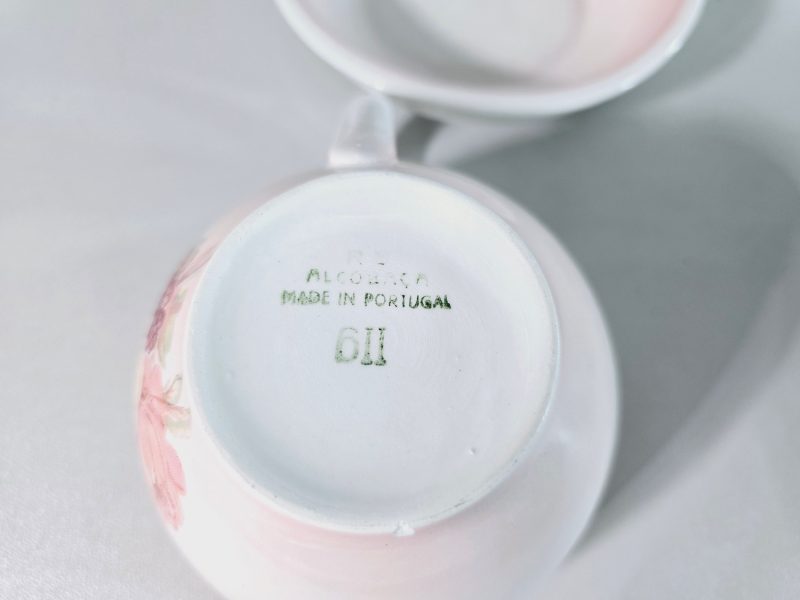 Kopp med fat, RB ALCOBACA, made in PORTUGAL