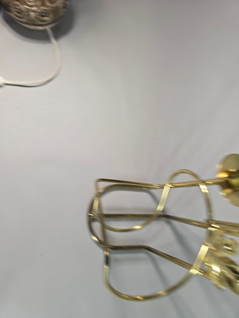 LJUSSTAKE, gulmetall, för två ljus, Made in Sweden