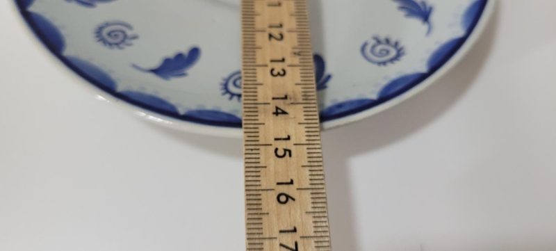 3 Fat, kaffefat med blå dekor