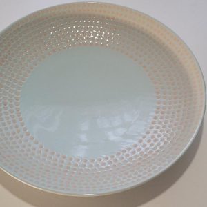 Jättestor skål / fruktskål design Twinshome 37cm blågrön turkos