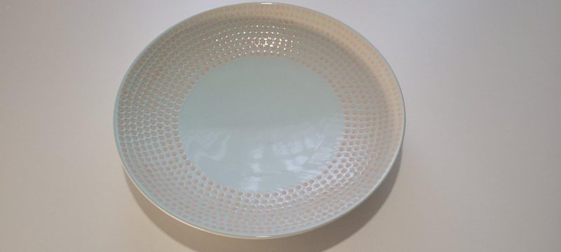 Jättestor skål / fruktskål design Twinshome 37cm blågrön turkos
