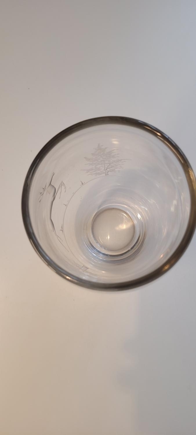 Vas med etsning, 26cm