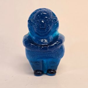Blå Glastroll från Svenskt Glasbruk - Handgjord Skulptur i Imponerande Design