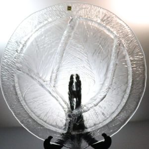 HADELAND NORWAY, Uppläggningsfat i glas, 32cm