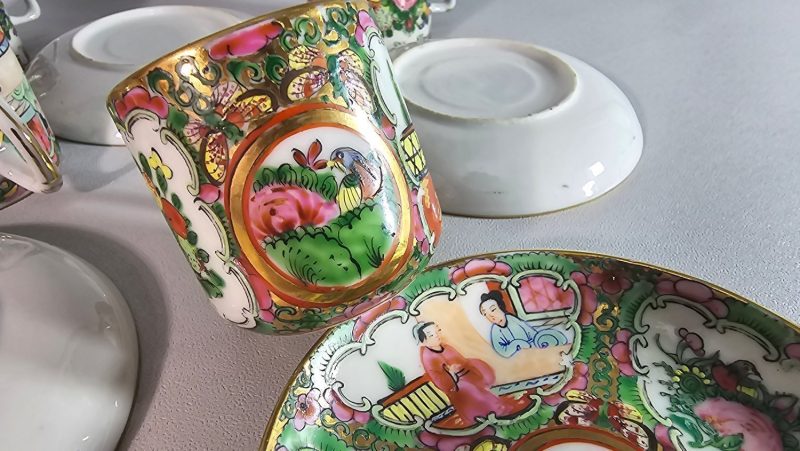 KAFFESERVIS, Kina, Kanton Famille rose