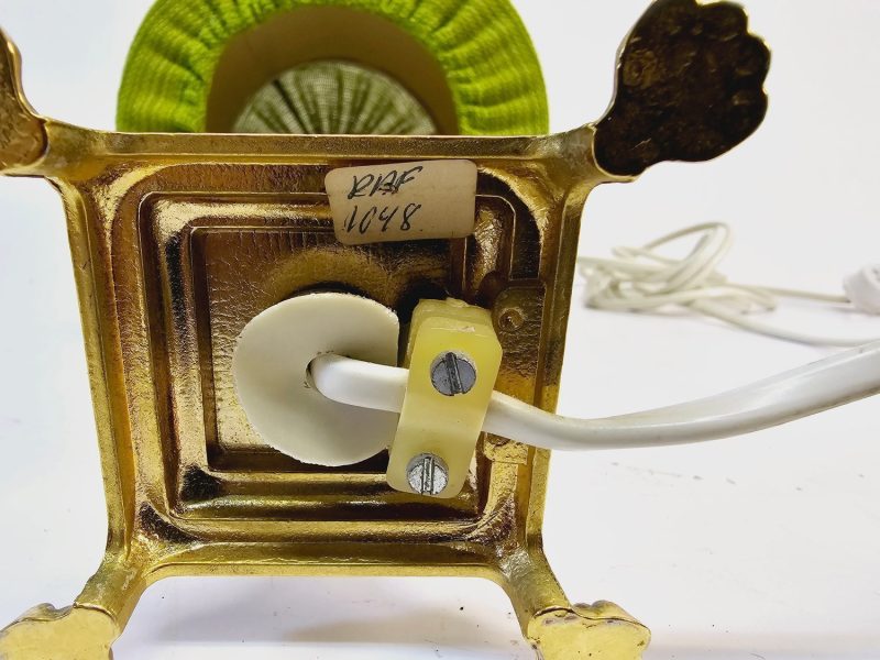 Charmig Bordslampa med Grön Skärm - Retro Elegans