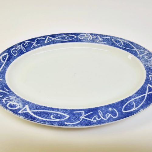 Retro serveringsfat "Kala" av Päivi Pekkala för Arabia – 24x17 cm