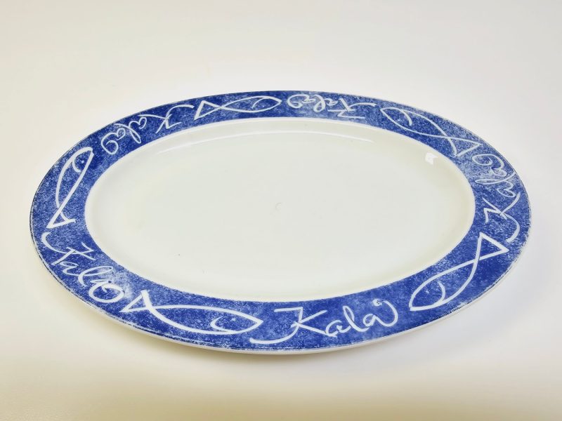 Retro serveringsfat "Kala" av Päivi Pekkala för Arabia – 24x17 cm