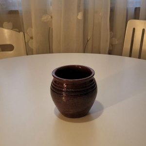 Handmålad vas / krus / burk, Steninge stengods, 12cm