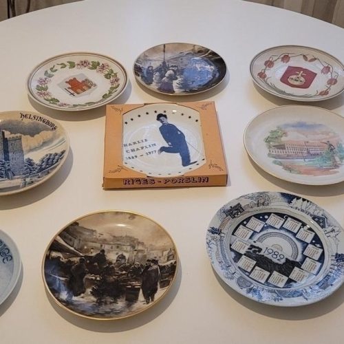 Blandade samlartallrikar bl.a Jackie Lynd, Otto Hedström, UE, Rörstrand, B&G mm