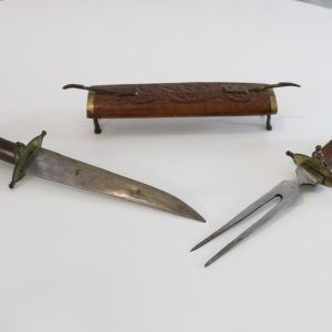 Indisk handsnidad grill-set