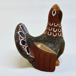 keramikfågel från Nittsjö, 17 cm hög
