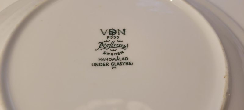 4st Rörstrand flata tallrikar handmålade