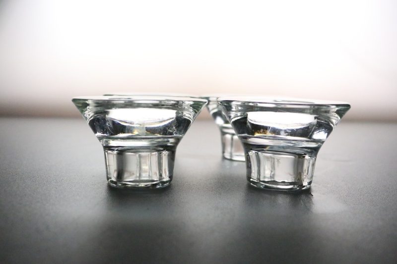 Eleganta Glas Ljusstakar/Ljuslyktor, 4st, Designade av K Hagberg och M Hagberg