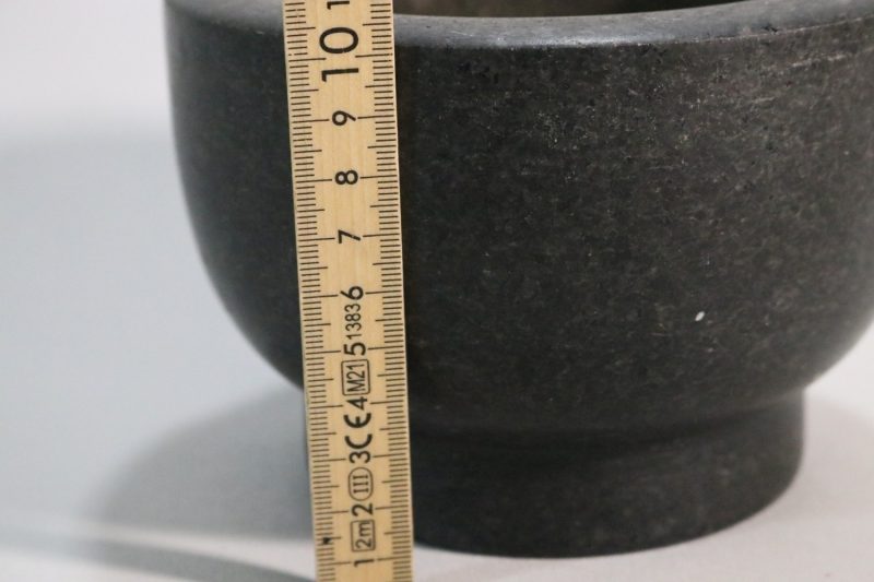 Mortel Svart Marmor Hushåll Köksredskap, Stöt saknas D14cm