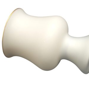 Elegant vas i matt porslin med handmålat påfågelmotiv (11 cm i diameter)