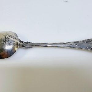 Antik silversked – 23 cm lång, stämplad äkta silver