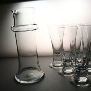 SIGNE PERSSON-MELIN, Boda, "Sangria", 6 st glas på fot, 1 tillbringare