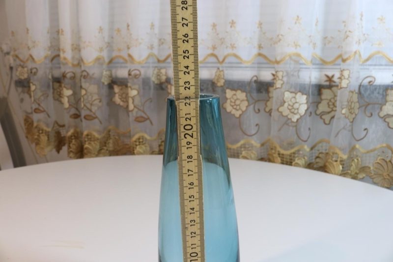 Blå / Turkos Vas,  22cm