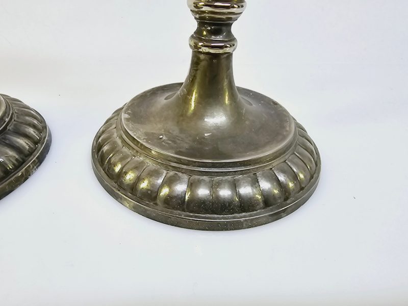 Exklusivt Par Ljusstakar i Nysilver – 28 cm