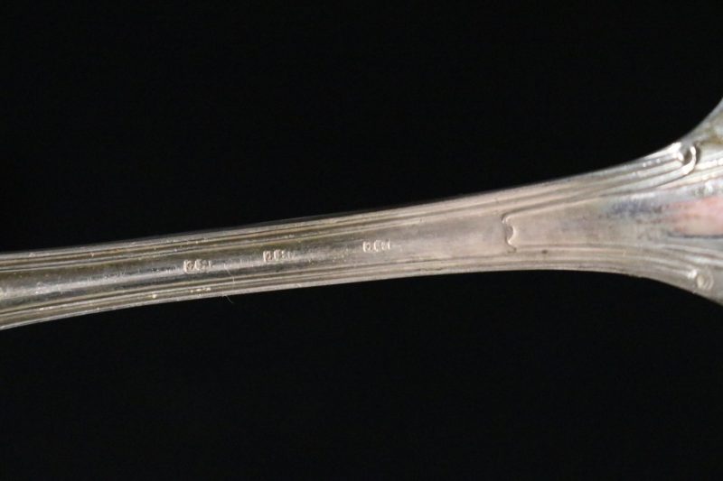 Antikt Set med Nysilverskedar – GAB Gense Olga, 22 cm