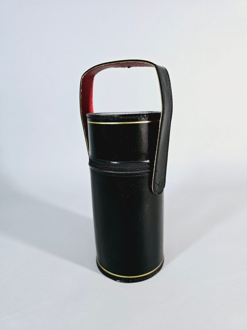 ART DECO TRIPPELGLAS KOLV SET I LÄDERFODRAL