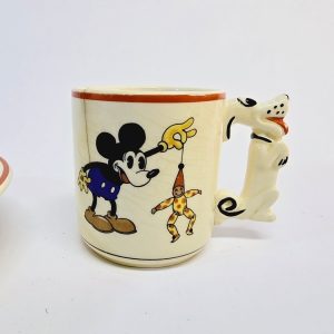 Disney Set från Rörstrand – Vintage Kopp och Skål med Musse Pigg