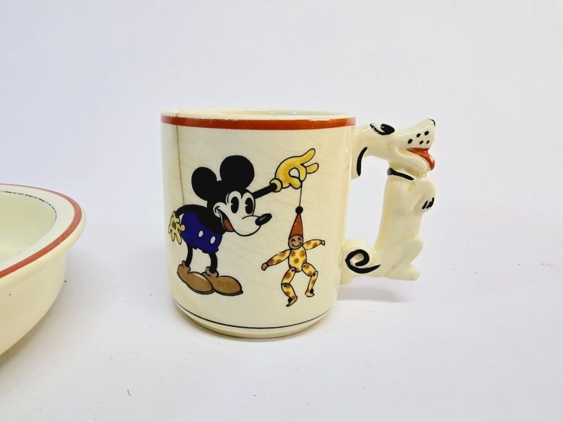 Disney Set från Rörstrand – Vintage Kopp och Skål med Musse Pigg