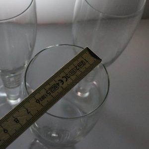 5st stora glas på fot, H23,8cm D6cm