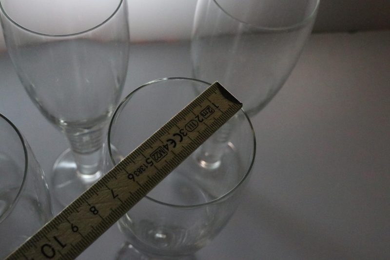 5st stora glas på fot, H23,8cm D6cm
