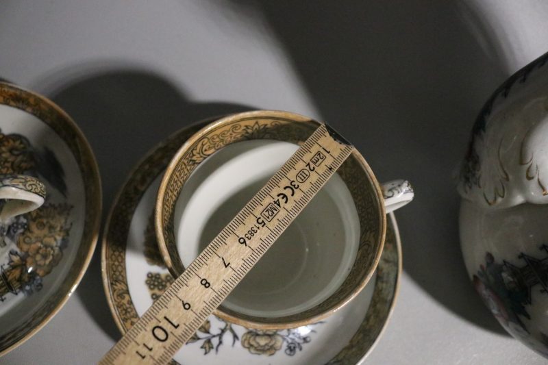 Antik Rörstrand Kaffeservis "Japan" från 1800-talet – En Historisk Skatt
