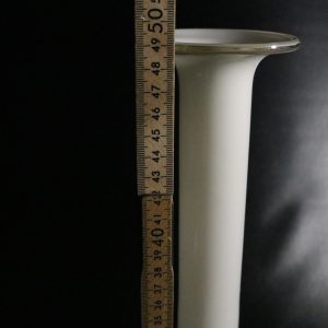 Elegant Vit Glasvas, 49 cm
