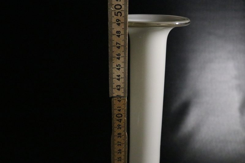 Elegant Vit Glasvas, 49 cm