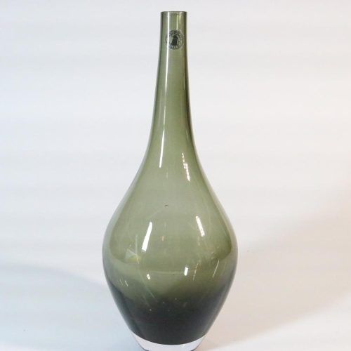 IKEA SALONG Handblåst grön glasvas