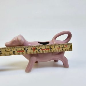 Charmig rosa porslindjur i form av en ko – retro vintage på sitt bästa!