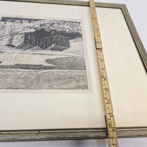Träsnitt "Pohjoi-Kymenlaakso" av Tapani Lemminkäinen – 1957