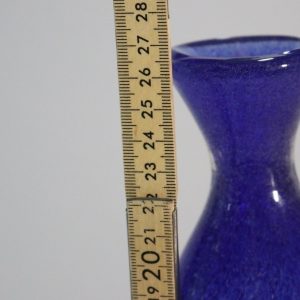 Glasvas, ca 26,5cm hög - blå