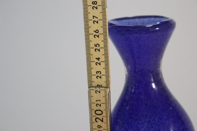 Glasvas, ca 26,5cm hög - blå